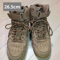 Nike AIR FORCE 1 ベージュ ハイカットスニーカー 26.5cm