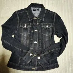 Pink House ダークデニムジャケット　黒 L　ピンクハウス　Gジャン