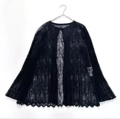 24年＊極美品♡レリアン ホワイトレーベル 総レース カーディガン 9号 紺