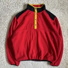 90s 希少 Marlboro マールボロ フリース スナップT 赤 黄 黒 L