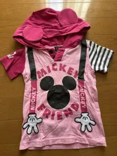 BABY DOLL ミッキー Tシャツ 100cm フード付き