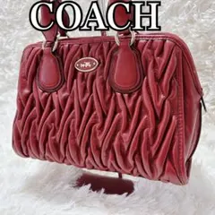 COACH コーチ　マディソン　バーガンディ　エナメル　ショルダーバッグ COACH コーチ マディソン バーガンディ エナメル ショルダーバッグ