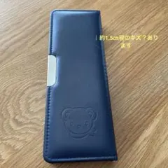 ♡ファミリア クマのエンボス加工 ネイビー 筆箱♡