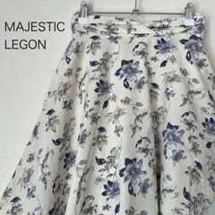 マジェスティックレゴン フレアスカート 美品ミニ 花柄 フェミニン