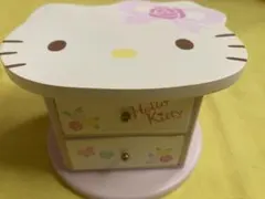 希少品‼️✳️キティちゃん 木製ミニチェスト2段 ✳️小物入れ　２００６年