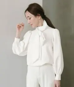 ur’s ユアーズ 2wayボリュームスリーブボウタイブラウス