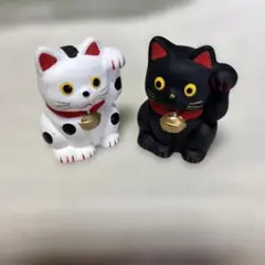 招き猫 ミニチュアフィギュア 2点セット