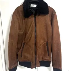 AZULブラウン ジャケット ファー付き