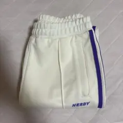 NERDY スウェットパンツ ホワイト パープル