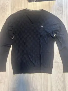 BURBERRY BLACK LABEL チェックニットセーター3(L)サイズ