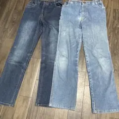 160サイズ ウエストゴム デニムパンツ 2色セット