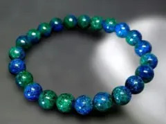 ☆ヒーラーに人気のアズロマラカイト☆ブレスレット　天然石　パワーストーン