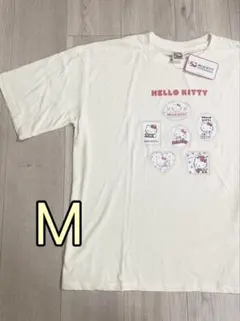 サンリオ ハローキティ 50周年 Tシャツ 半袖 オフホワイト M