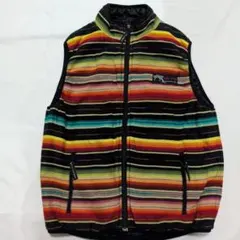 WILD THINGS プリマロフト リバーシブル ブラック ストライプ ベスト