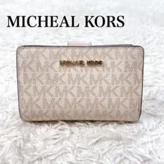 MICHAEL KORS✨️マイケルコース 二つ折り財布 モノグラム ファスナー
