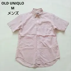 OLD UNIQLO チェック 半袖　ボタンダウンシャツ　カジュアル