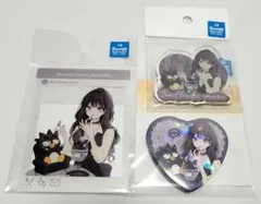 サンリオ ばつ丸 赤倉 くじ 缶バッジ カード ステッカー 3点セット