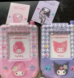 サンリオ カードホルダー トレカケース マイメロ　クロミ カオハナ ガラケー風