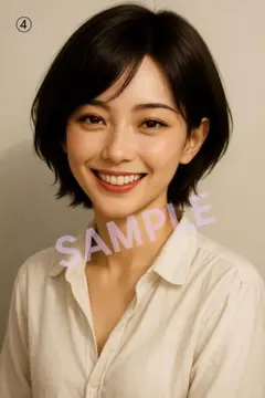 【ショートカット美人】爽やか＆上品 アイコンに最適なイラスト