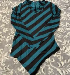 ターコイズとブラックの長袖 Mサイズ