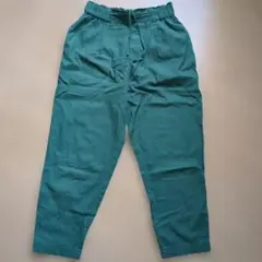 カジュアル緑色パンツ ゴムウエスト