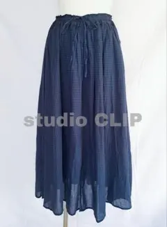 studio CLIP✱ブロックチェックロングスカート