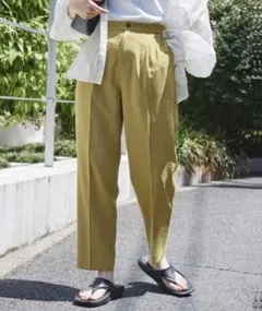 チャオパニックティピー テックリネン美脚テーパードパンツ カジュアルパンツ Ｌのサムネイル