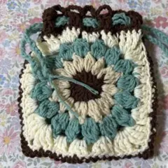 ハンドメイド/かぎ針編み 巾着袋②