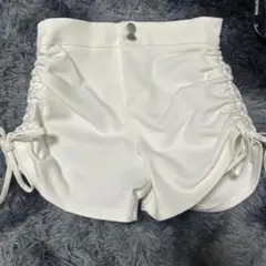 ホワイト サイドリボン ショートパンツ ワンサイズ