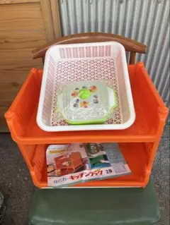 昭和レトロ　2段バスケット　キッチンラック　プラスチックケース　レトロポップ 715tm2V8GpL._UF894,1000_QL80_.jpg