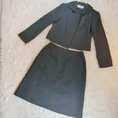 美品 SAVIem (9) ラメ入り フォーマルスーツ 入学式 卒業式 比翼 黒