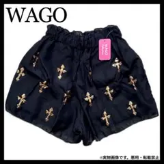WAGO スパンコール 十字架 クロス サテン ショートパンツ ショーパン