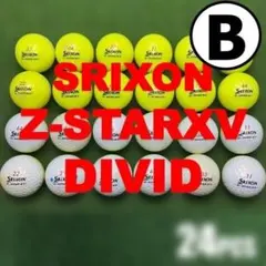 【B62】 SRIXON Z-STARXV DIVID 黄 ロストボール 24球のサムネイル