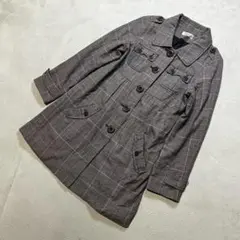 axes femme (アクシーズファム) チェック柄コート ロングジャケット