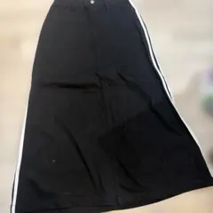 黒 タイトスカート サイドライン入り S