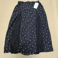 新品★Petit Honfeur 花柄水玉フレアロングスカート