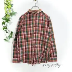 UNIQLO チェック柄ネルシャツ(XL)長袖 カジュアル ピンク コットン