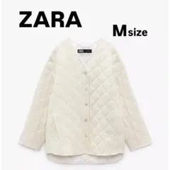 ZARA ゴールドボタンパフジャケット