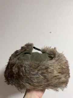 フライトキャップ カーキ フェイクファーのサムネイル