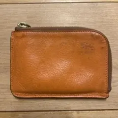 イルビゾンテ　オレンジレザー　コンパクトウォレット