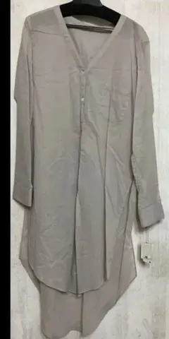 スコットクラブ系列 MIREPIX ミルポア　コットンシャツワンピース　グレー