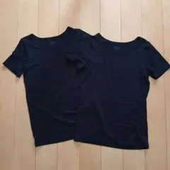 ユニクロ　ヒートテック　半袖　黒 Tシャツ 140サイズ 2枚セット