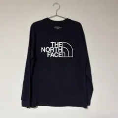 THE NORTH FACE ノースフェイス　ネイビー ロゴ長袖Tシャツ　XL