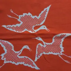ちりめんハギレ　鶴