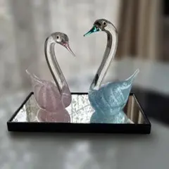 白鳥 スワン 置物 オブジェ 2体セット - メルカリ