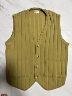 Paul Smith リブ編みベスト オリーブグリーン