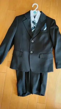 男の子 フォーマルスーツ 120 卒園・入学式　セレモニー [サスペンダー付き]