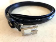 Gロゴバックル エナメルベルト ブラックのサムネイル