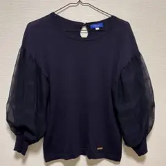 ブルーレーベルクレストブリッジ スリーブプルオーバーニット　パフスリーブ　ニット