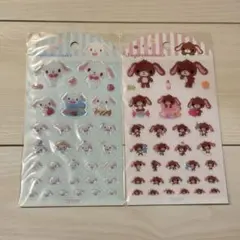 サンリオ　シュガーバニーズ　くろうさ　しろうさ　シール 韓国　限定
